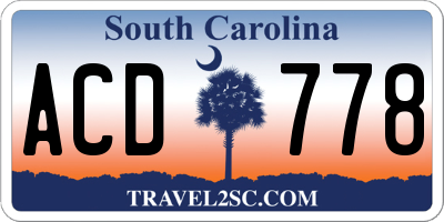 SC license plate ACD778