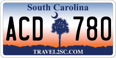 SC license plate ACD780