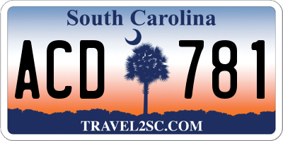 SC license plate ACD781