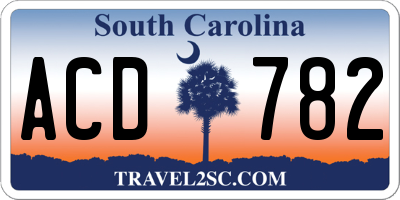 SC license plate ACD782