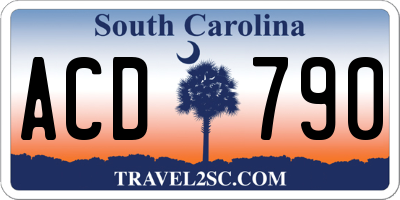 SC license plate ACD790