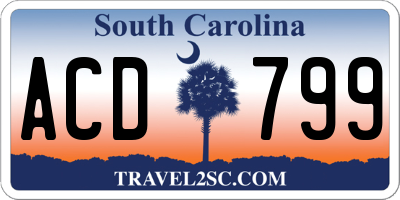 SC license plate ACD799