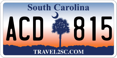 SC license plate ACD815
