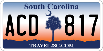 SC license plate ACD817
