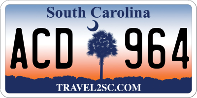 SC license plate ACD964