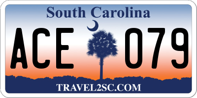 SC license plate ACE079
