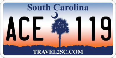 SC license plate ACE119