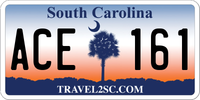 SC license plate ACE161