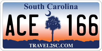 SC license plate ACE166