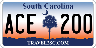 SC license plate ACE200