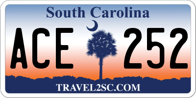 SC license plate ACE252