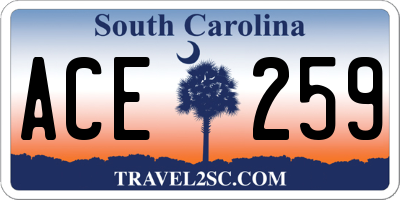 SC license plate ACE259