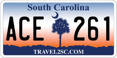 SC license plate ACE261