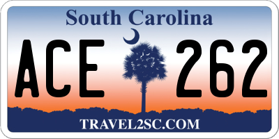 SC license plate ACE262