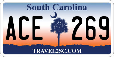 SC license plate ACE269