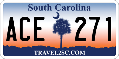 SC license plate ACE271