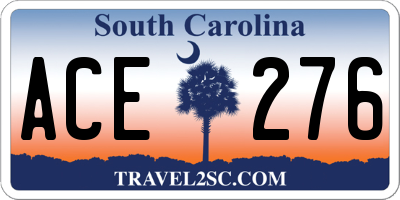 SC license plate ACE276