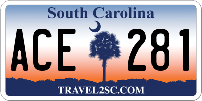 SC license plate ACE281