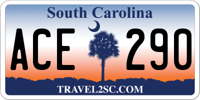 SC license plate ACE290