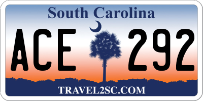 SC license plate ACE292