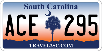 SC license plate ACE295