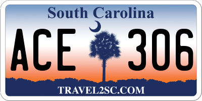 SC license plate ACE306
