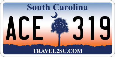 SC license plate ACE319