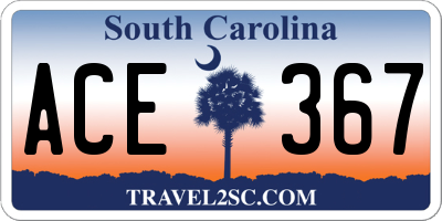 SC license plate ACE367