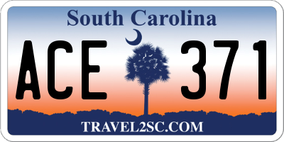 SC license plate ACE371