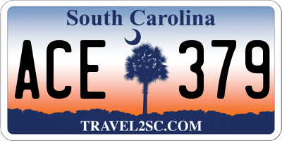 SC license plate ACE379