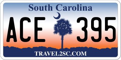 SC license plate ACE395