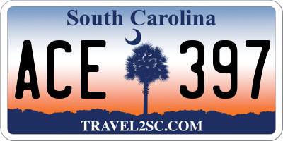 SC license plate ACE397