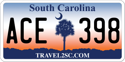 SC license plate ACE398