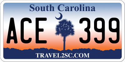 SC license plate ACE399