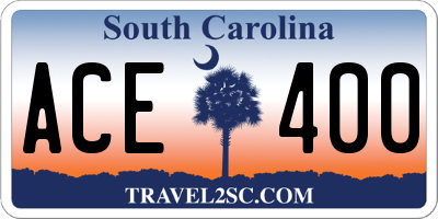 SC license plate ACE400