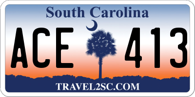 SC license plate ACE413