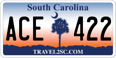 SC license plate ACE422