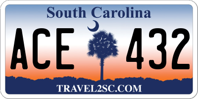 SC license plate ACE432