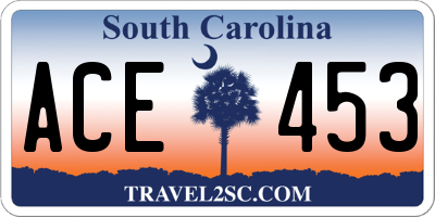 SC license plate ACE453