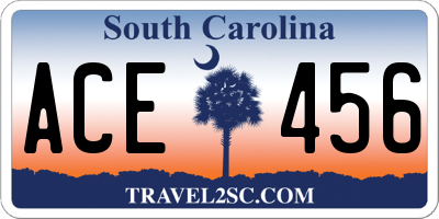 SC license plate ACE456