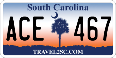 SC license plate ACE467