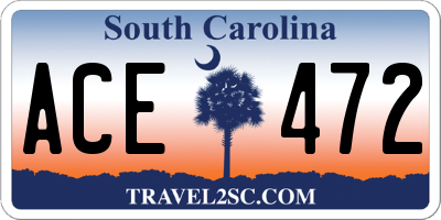SC license plate ACE472