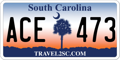 SC license plate ACE473
