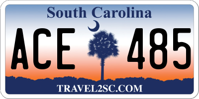 SC license plate ACE485