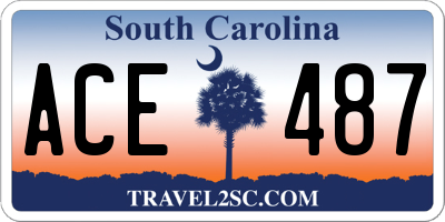 SC license plate ACE487