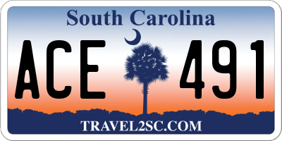 SC license plate ACE491