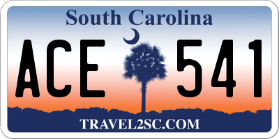 SC license plate ACE541