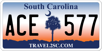 SC license plate ACE577
