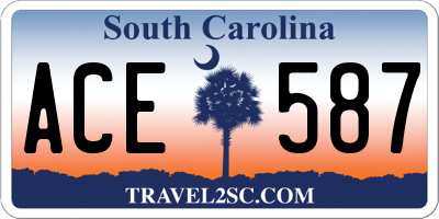 SC license plate ACE587