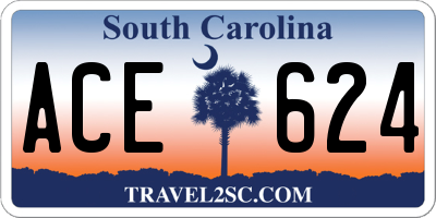 SC license plate ACE624